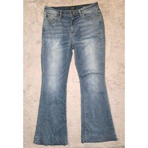 Judy Blue Women's Trouser Flare Jeans Stretch Waist Size 13/31